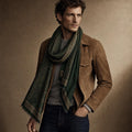 Highlander 100% Pure Merino Wool Forest Green  Stole-TRAVEL