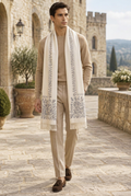 Geneva Ivory Ornamental Pure Wool Embroidered Stole-Executive